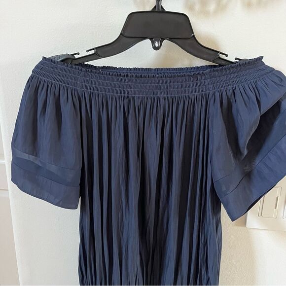Ramy Brook Jessica Off the Shoulders Mini Dress in Navy Blue XS - Picture 8 of 16
